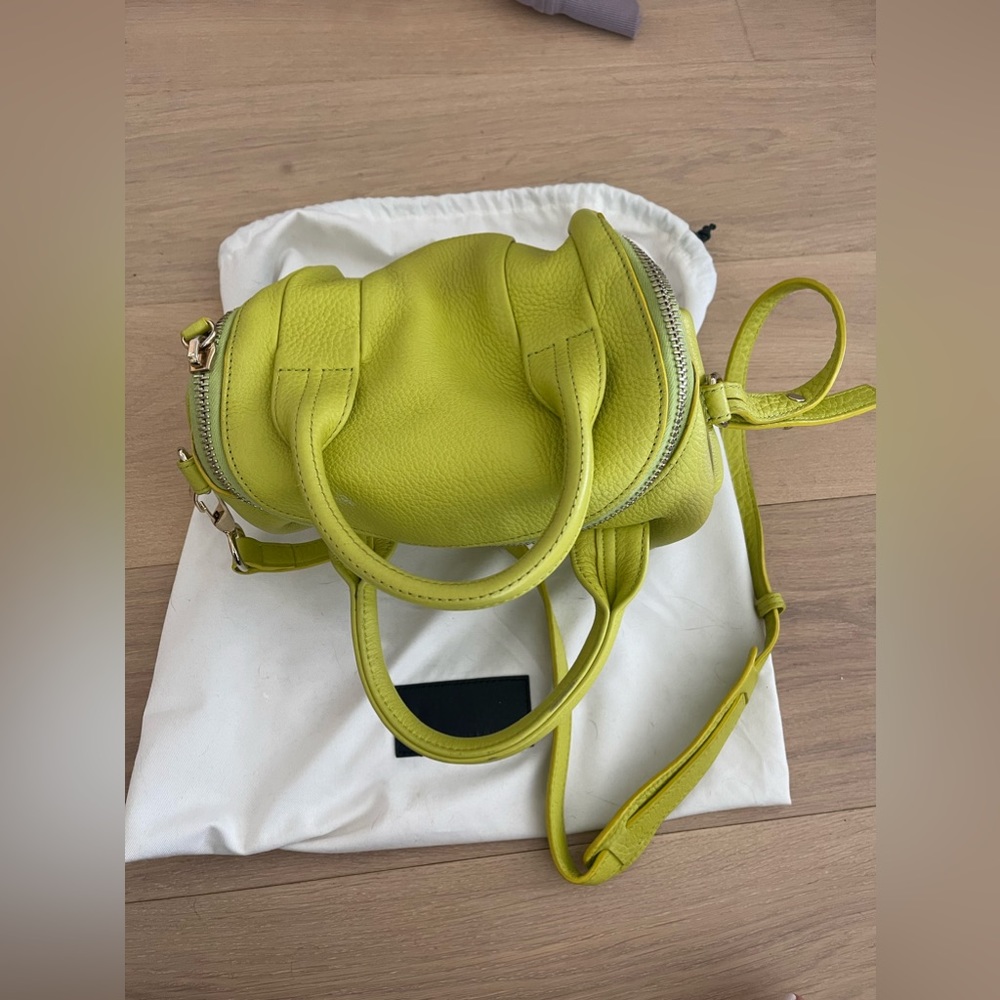 Alexander wang acid yellow rockie with pale gold hardware bag